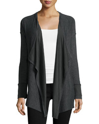 Splendid Alcove Open Front Cardigan Sweater Charcoal