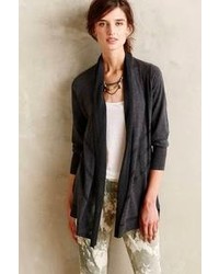 Anthropologie Angel Of The North Charcoal Composition Cardigan