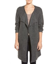 Coin 1804 Long Ribbed Open Front Cardigan