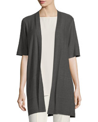 Eileen Fisher Long Simple Half Sleeve Cardigan