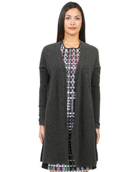Oats Cashmere Charlotte Cardigan In Charcoal
