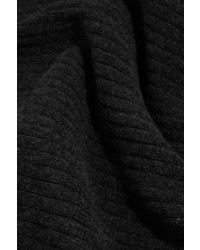 Stella McCartney Ribbed Wool Cardigan Charcoal