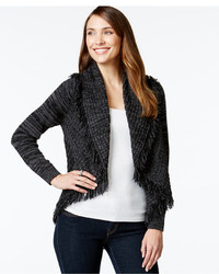 Style Co Open Front Fringe Trim Cardigan Only At Macys