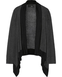 Line Surrounded Draped Modal And Cashmere Blend Cardigan