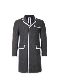 Thom Browne Bicolor Wool High Armhole Chesterfield Overcoat