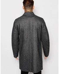 Asos Brand Unlined Overcoat In Gray