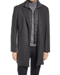 Jack Victor Delman Wool Cashmere Coat With Removable Bib