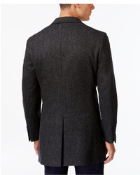 DKNY Denn Charcoal Slim Fit Overcoat