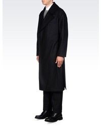 Giorgio Armani Double Breasted Coat In Heavy Broadcloth