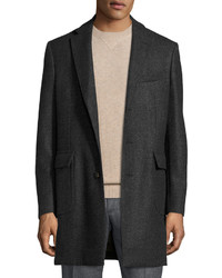 Luciano Barbera Double Face Wool Topcoat Gray