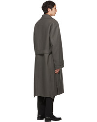 Juun.J Gray Wool Maxi Coat