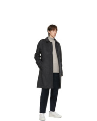 Ps By Paul Smith Grey Brushed Wool Coat