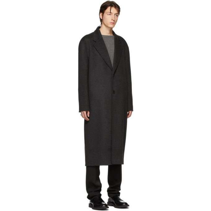 Bottega Veneta Grey Double Wool Oversized Coat, $4,800 | SSENSE | Lookastic