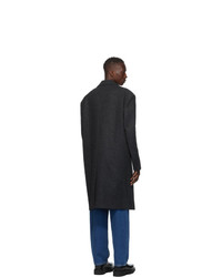 We11done Grey Felted Wool Long Coat