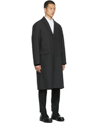 Valentino Grey Tweed Logo Coat