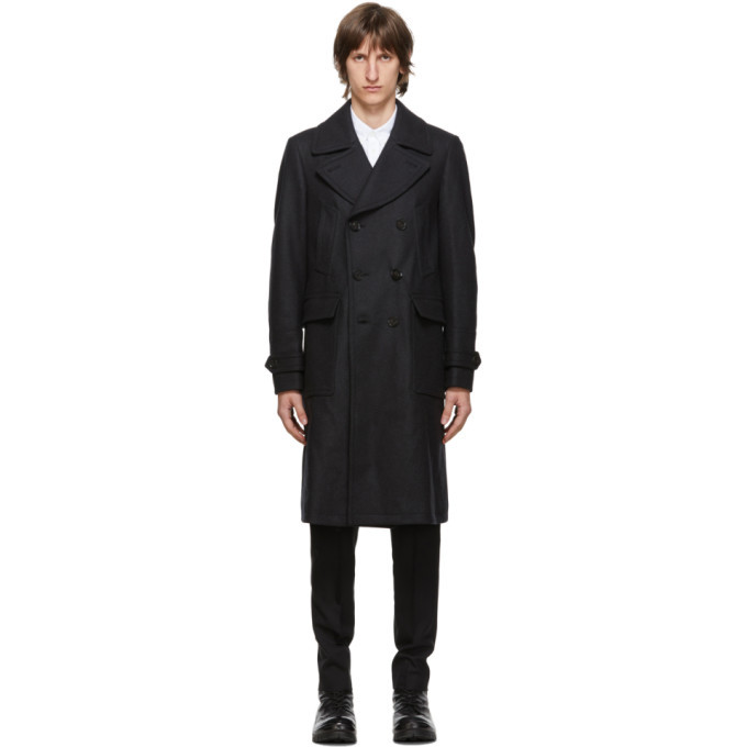 Belstaff Grey Wool Milford Coat, $637 | SSENSE | Lookastic