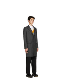AMI Alexandre Mattiussi Grey Wool Two Buttons Coat