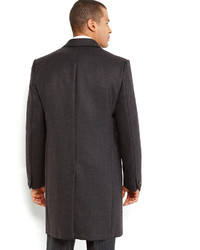 Hickey Freeman Charcoal Wool Overcoat