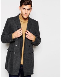 Selected Homme Double Breasted Wool Overcoat