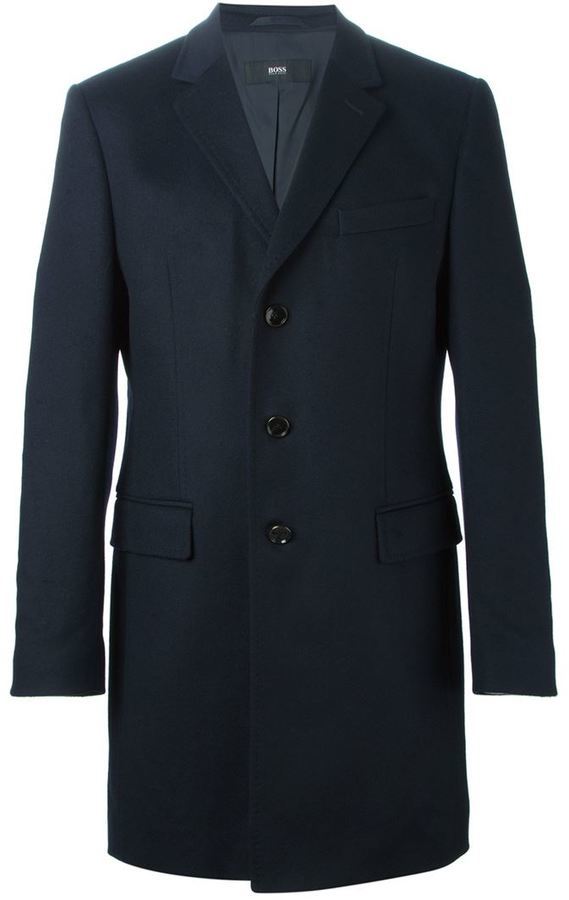 Hugo Boss Boss Single Breasted Coat, $642 | farfetch.com | Lookastic