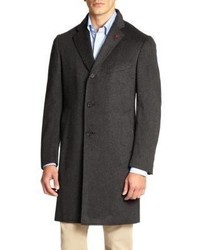 Isaia Aqua Cashmere Overcoat, $4,450 | Saks Fifth Avenue | Lookastic