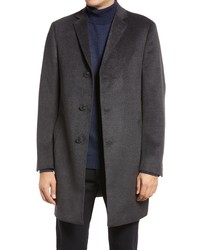 Nordstrom Single Breasted Coat In Grey Dark Charcoal Heather At