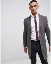 New Look Smart Overcoat In Grey