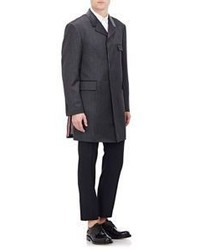 Thom Browne Velvet Collar Chesterfield Coat Black