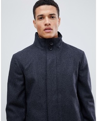 French Connection Wool Blend Funnel Neck Coat