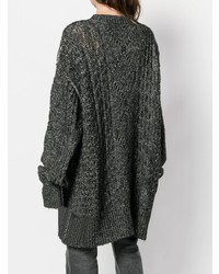 MM6 MAISON MARGIELA Chunky Knit Oversized Sweater With Pocket Detail