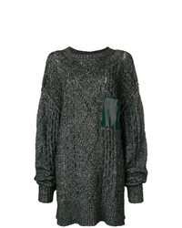 MM6 MAISON MARGIELA Chunky Knit Oversized Sweater With Pocket Detail