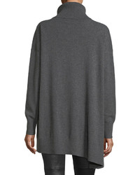 Lafayette 148 New York Relaxed Asymmetric Cashmere Turtleneck Sweater