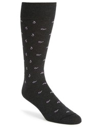 Charcoal Paisley Socks