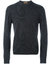 Charcoal Paisley Sweater