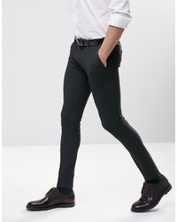 Asos Brand Extreme Super Skinny Smart Pants In Charcoal