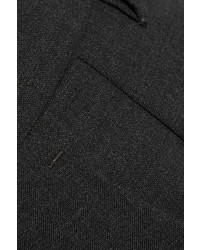 Prada Cropped Stretch Wool Slim Leg Pants Gray