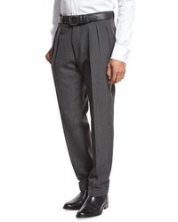 Tom Ford Double Pleated Trousers Gray