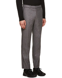 Wooyoungmi Grey Blanket Stitch Trousers