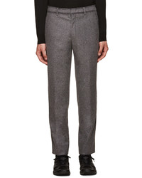 Wooyoungmi Grey Blanket Stitch Trousers
