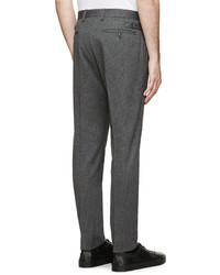 Dolce & Gabbana Grey Patterned Trousers