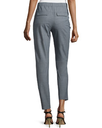 Halston Heritage Mid Rise Cropped Pants Heather Gray