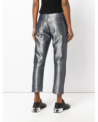 Fendi Metallic Cropped Trousers