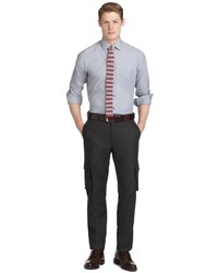 Brooks Brothers Milano Fit Plain Front Donegal Tweed Trousers