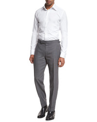 Tom Ford Oconnor Base Textured Trousers Medium Gray