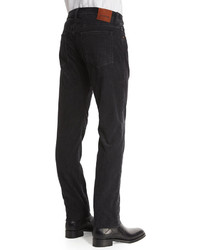 Tom Ford Regular Fit Washed Pinwale Corduroy Pants Charcoal