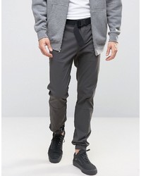 Asos Skinny Pants In Dark Gray Paper Touch Cotton Mix