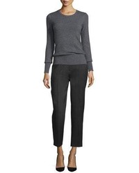 Donna Karan Tailored Slim Leg Ankle Trousers Charcoal