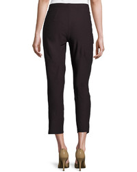 Eileen Fisher Washable Stretch Crepe Slim Ankle Pants Petite