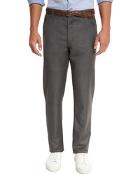 Brunello Cucinelli Wool Grisaille Five Pocket Pants Gray