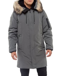 Vince Camuto Down Feather Fill Parka In Grey At Nordstrom